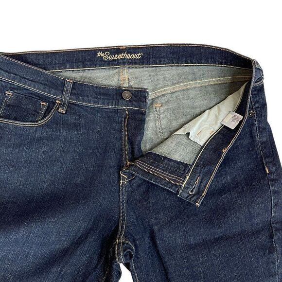 Old Navy Sweetheart Jeans Womens Size 16 Regular Dark Indigo Denim Straight Leg - Picture 4 of 6